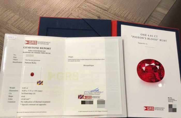 GRS Prestigious Platinum Rarity Awarded 4.02 ct Pigeon Blood Ruby – No Heat, Mozambique - Image 2