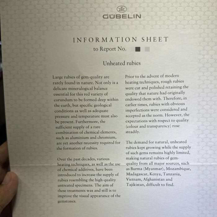 Gübelin Certified 12.88 Ct Natural ruby (No heat) , Exceptional Quality - Image 3