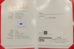 Certification of Natural Mozambique Ruby 1.24 Ct Cushion Cut | Pigeon Blood Red VS Clarity