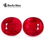 Pigeons Blood Ruby Pair, 4.06 Ct , GRS Certified