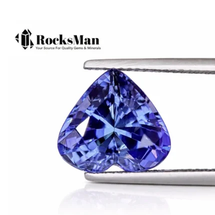 Natural Unheated Tanzanite  5.79 Ct, Heart Shape, Violetish Blue
