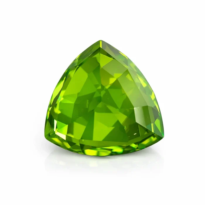 Natural Peridot – Bright Green, 11.68 Ct, Trillion Cut - Image 2