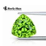 Natural Peridot – Bright Green, 11.68 Ct, Trillion Cut